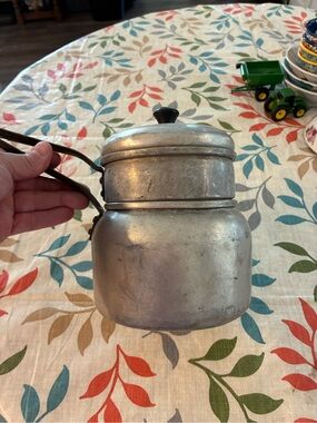 Source Unknown Silver-Tone Vintage Double Boiler Pot